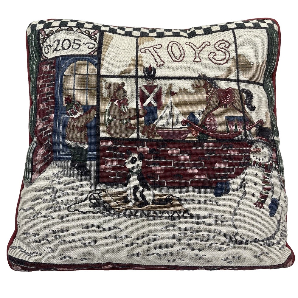 Christmas Pillow Toy Store Tapestry Throw Pillow 16 X‎ 16